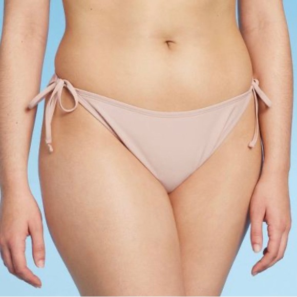 WILD FABLE WOMENS BIKINI BOTTOM SIDE TIE CHEEKY TAN CREAM COLOR - Picture 5 of 7